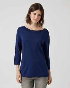 Pullover mit U-Boot-Ausschnitt