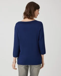 Pullover mit U-Boot-Ausschnitt