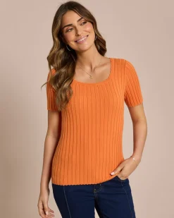 Pullover mit Wellensaum