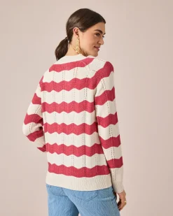 Pullover mit Zickzack-Muster