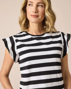 Ringelshirt mit Flügelärmeln