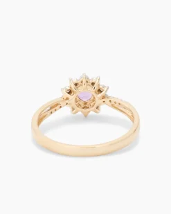 Ring mit Amethyst & Diamanten
