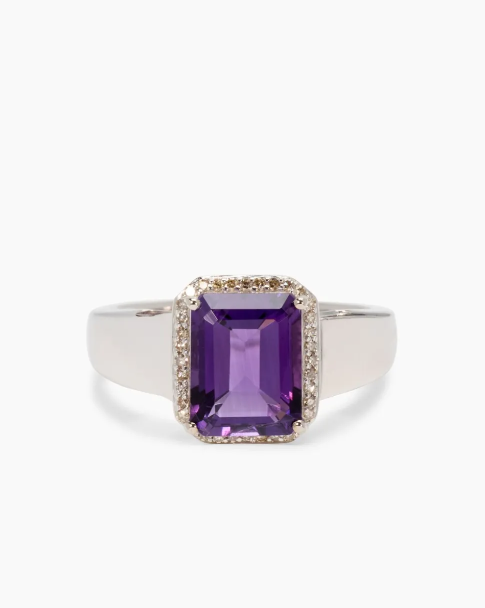 Ring mit Amethyst & Diamanten