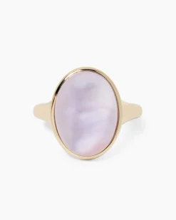 Ring mit Amethyst und Perlmutt