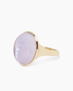Ring mit Amethyst und Perlmutt
