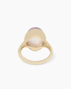 Ring mit Amethyst und Perlmutt