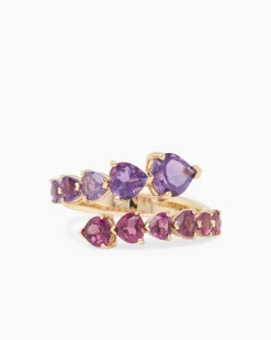 Ring mit Amethyst und Rhodolith
