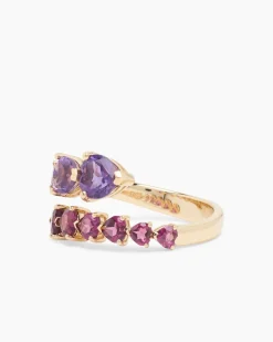 Ring mit Amethyst und Rhodolith
