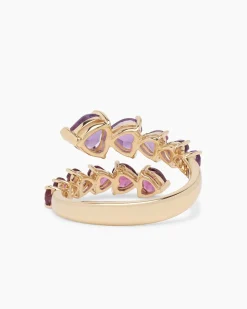 Ring mit Amethyst und Rhodolith