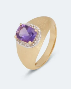 Ring mit Amethyst und Topas