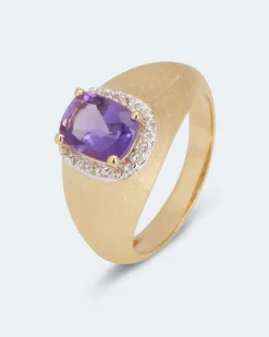 Ring mit Amethyst und Topas