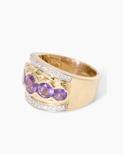 Ring mit Amethyst und Zirkon