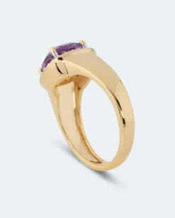 Ring mit Amethyst + Zirkonen