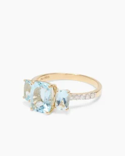 Ring mit Aquamarin & Brillanten