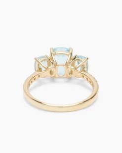 Ring mit Aquamarin & Brillanten