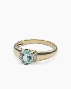 Ring mit Aquamarin & Diamanten