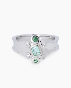 Ring mit Beryl, Turmalin und Zirkon