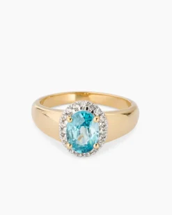 Ring mit blauem Zirkon