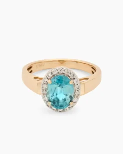 Ring mit blauem Zirkon