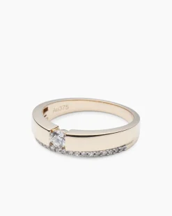 Ring mit Diamant und Brillant ca. 0,30 ct