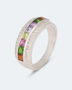 Ring mit Edelsteinmix