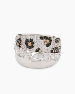 Ring mit farbigen Zirkonia