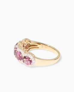 Ring mit Malawi Granat + Brillant