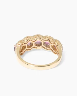 Ring mit Malawi Granat + Brillant