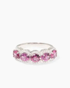 Ring mit Malawi Granat + Brillant