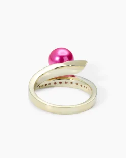 Ring mit MK-Perle 8 mm und Zirkonia
