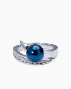 Ring mit MK-Perle 8 mm und Zirkonia