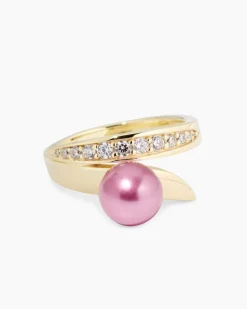 Ring mit MK-Perle 8 mm und Zirkonia