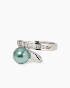 Ring mit MK-Perle 8 mm und Zirkonia