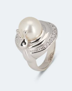 Ring mit MK-Perle 11 mm & Zirkonia