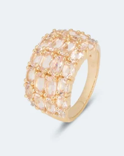 Ring mit Morganit und Zirkon