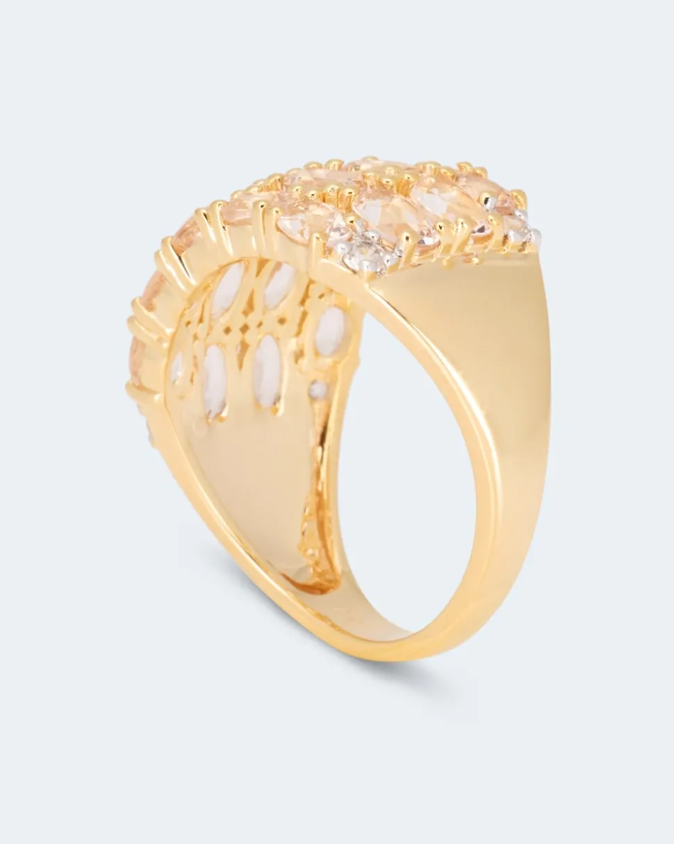 Ring mit Morganit und Zirkon
