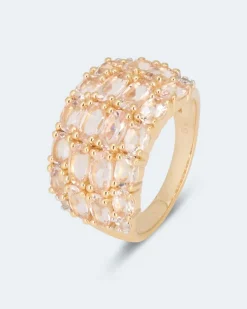 Ring mit Morganit und Zirkon