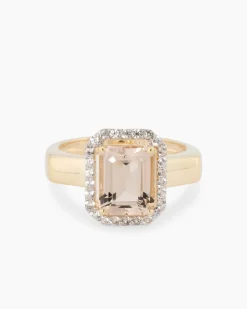 Ring mit Morganit und Zirkon