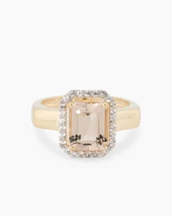 Ring mit Morganit und Zirkon