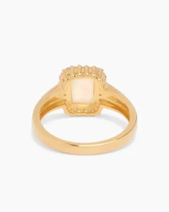 Ring mit Opal und Zirkon
