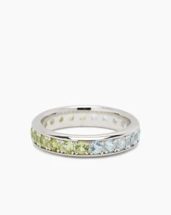 Ring mit Peridot & Blautopas