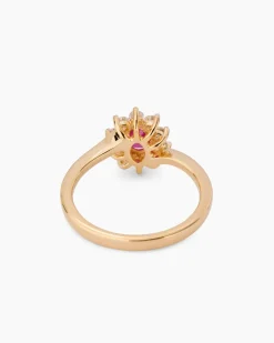 Ring mit Sambia Rubin und Zirkon