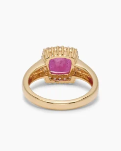 Ring mit Sambia Rubin und Zirkon