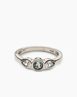 Ring mit Santa Maria Aquamarin und Zirkon