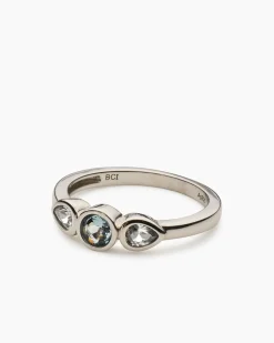 Ring mit Santa Maria Aquamarin und Zirkon