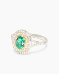 Ring mit Smaragd + Brillanten