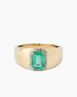 Ring mit Smaragd und Diamant