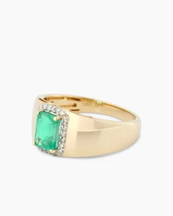 Ring mit Smaragd und Diamant
