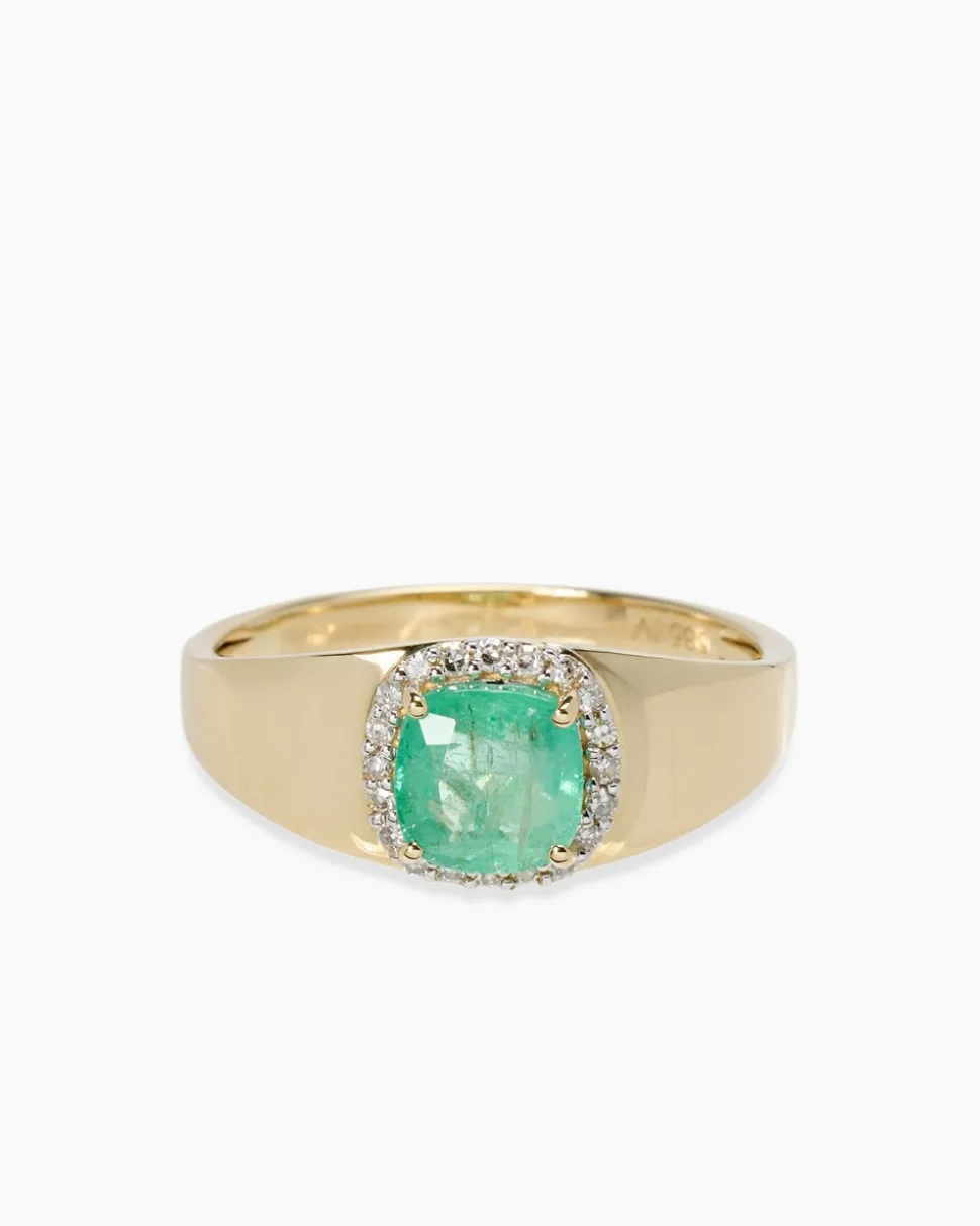 Ring mit Smaragd und Diamant