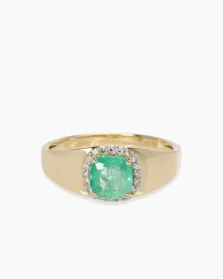 Ring mit Smaragd und Diamant